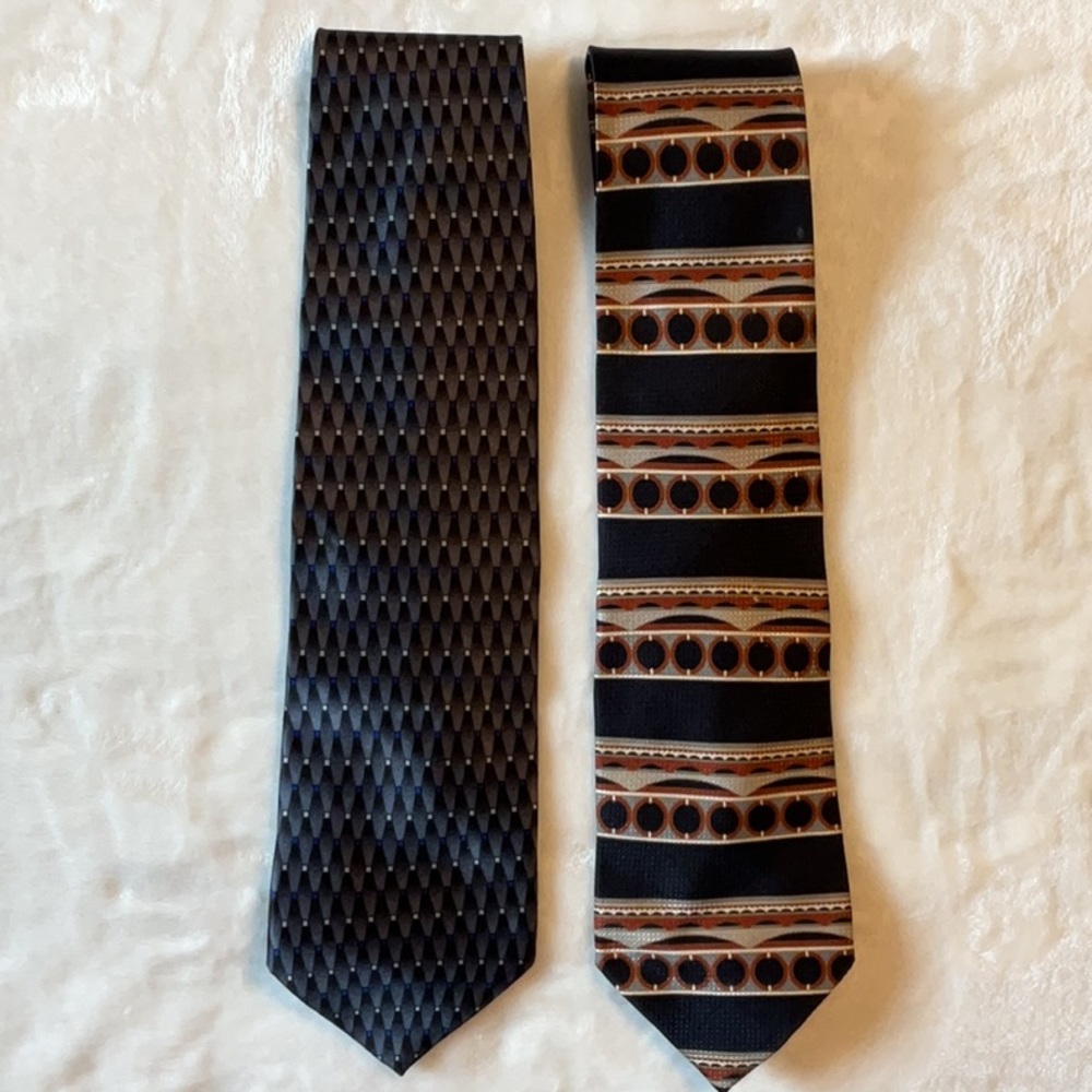ITALIAN set of two 100% silk ties.